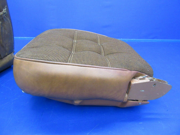 Cessna Cabin Seat Early Model Brown Leather & Cloth (0918-83)