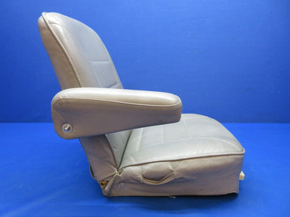 Cessna 401 / 401A Pilot Seat Assy - Gray Leather P/N 5014047-3 (1223-1491)