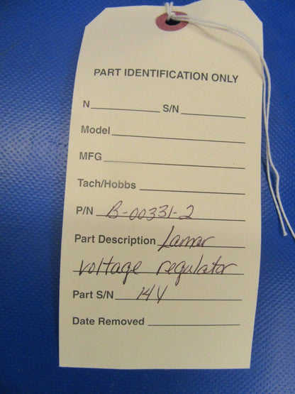 Lamar Voltage Regulator 14V P/N B-00331-2 w/ 8130 (0618-166)