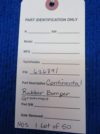 Continental Rubber Bumper Grommet P/N 626891 LOT OF 50 NOS (0722-481)
