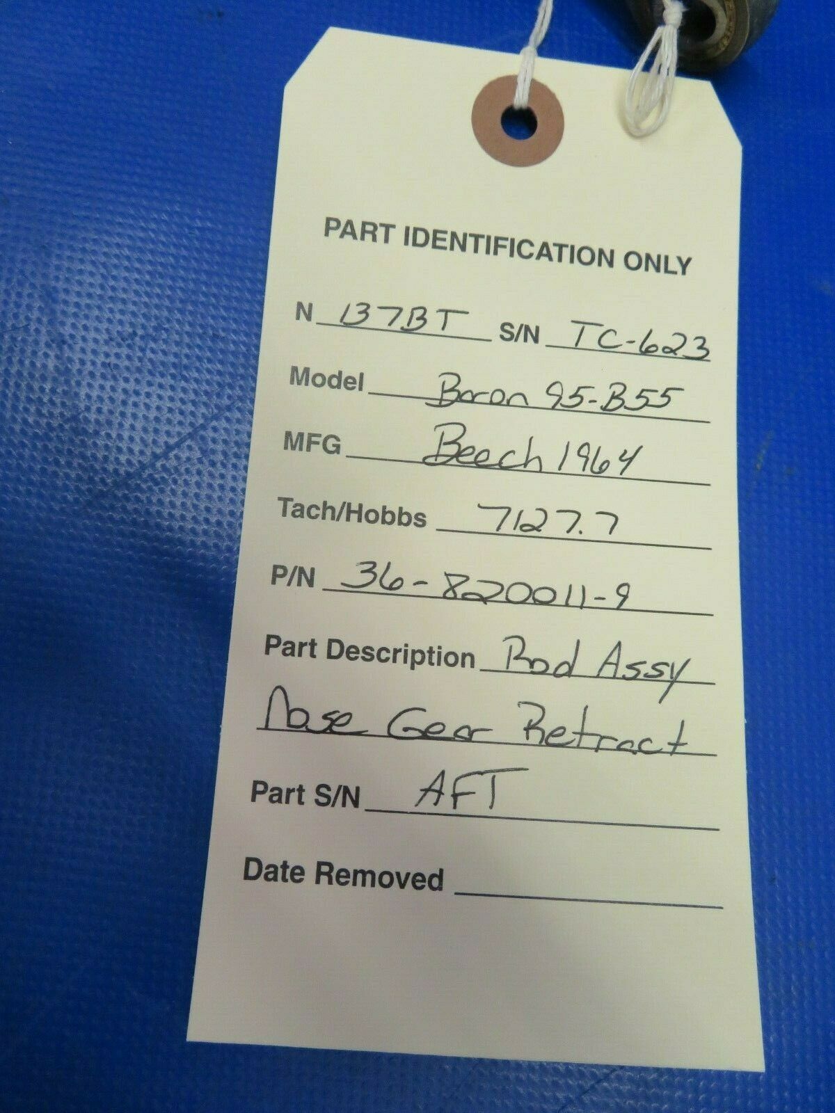 Beech Baron 95-B55 Rod Assy Nose Gear Retract AFT P/N 36-820011-9 (0320-147)