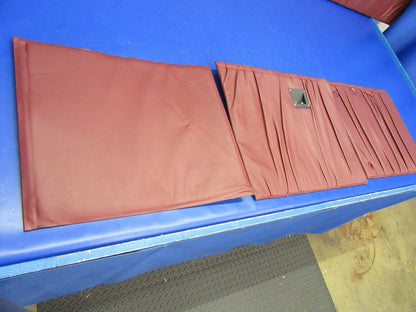 Beech Baron 58P Interior Side Panel Set - Maroon Leather - Burn Cert. (0420-208)