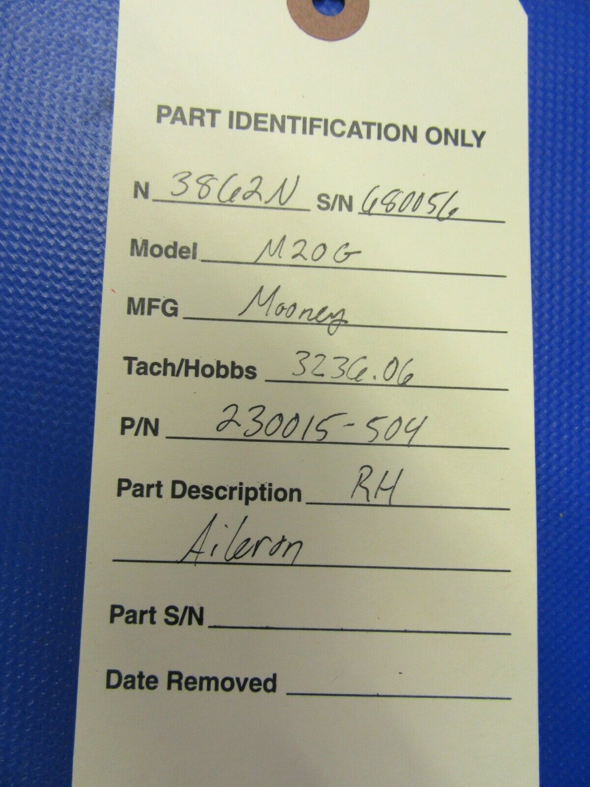 Mooney M20 / M20G Aileron RH P/N 230015-504 (0721-204)