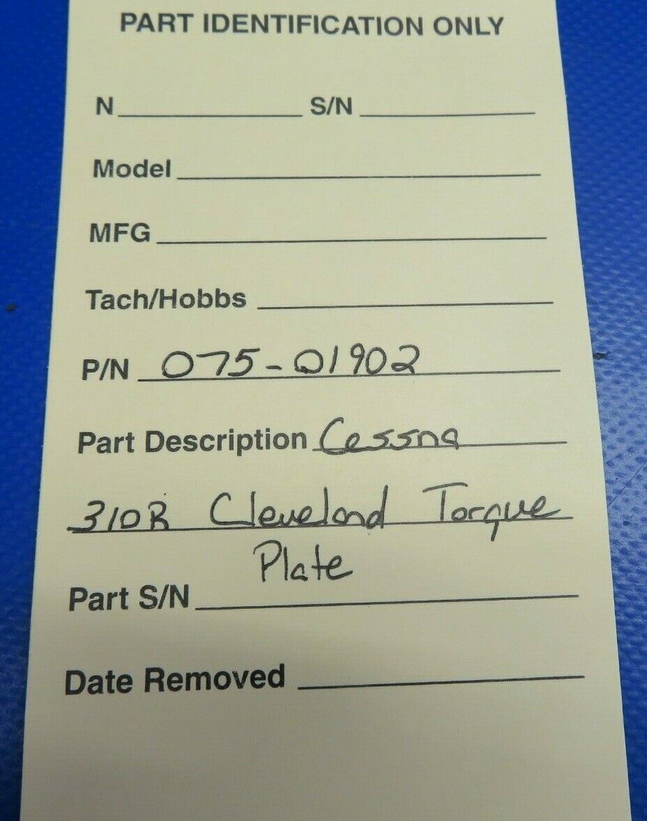 Cessna 310 Cleveland Torque Plate P/N 075-01902 (0520-440)