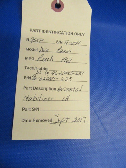 Beech Baron 55 / 58 Horizontal Stabilizer LH P/N 96-620005-623 (1117-52)