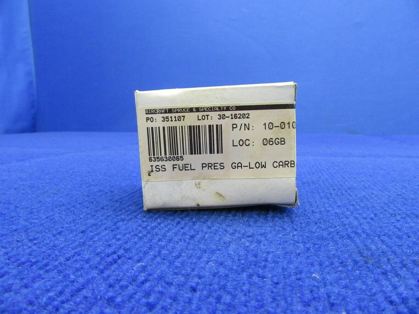 Fuel Pressure Indicator P/N 10-01082 NOS(1221-315)