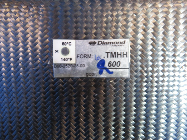 Diamond DA-42 Middle Tunnel Rear P/N D60-2520-25-00 (0623-404)