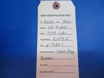 Lake LA-4-200 Idler Assy Rudder P/N 2-7138-1 (1222-953)