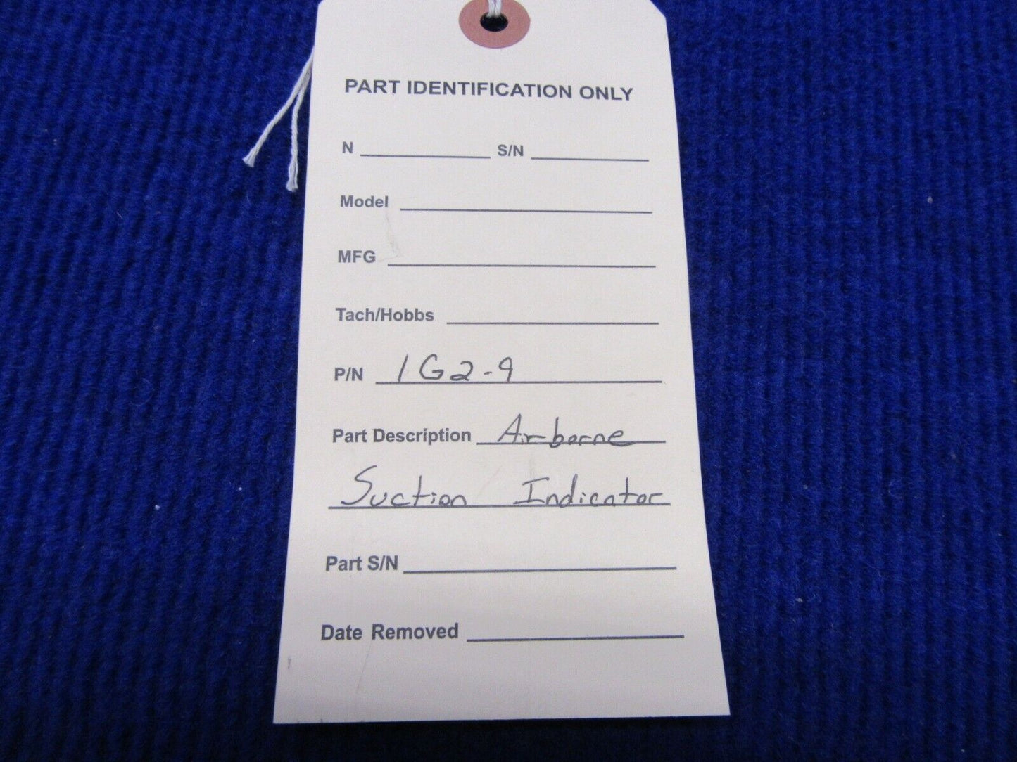 Airborne Suction Indicator P/N 1G2-9 (1221-380)