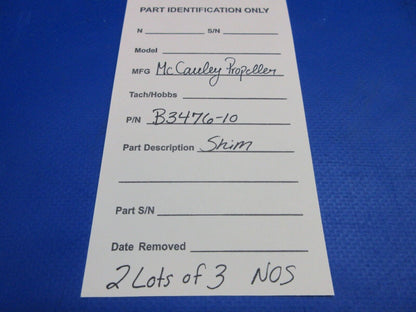 McCauley Threaded Propeller Shim LOT OF 3 P/N B3476-10 NOS (0523-435)