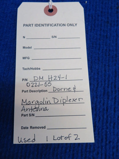 Dorne & Margolin Diplexer Antenna P/N DM H24-1 LOT OF 2 (0722-441)