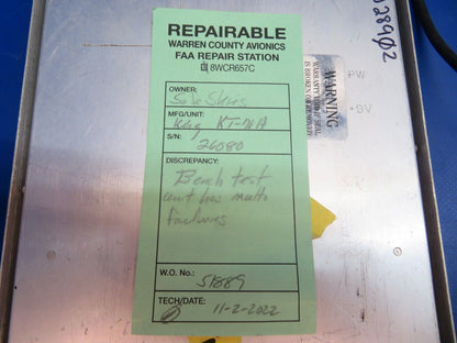 Bendix King KT76A Transponder w/ Rack P/N 066-1062-00 FOR PARTS (1222-699)