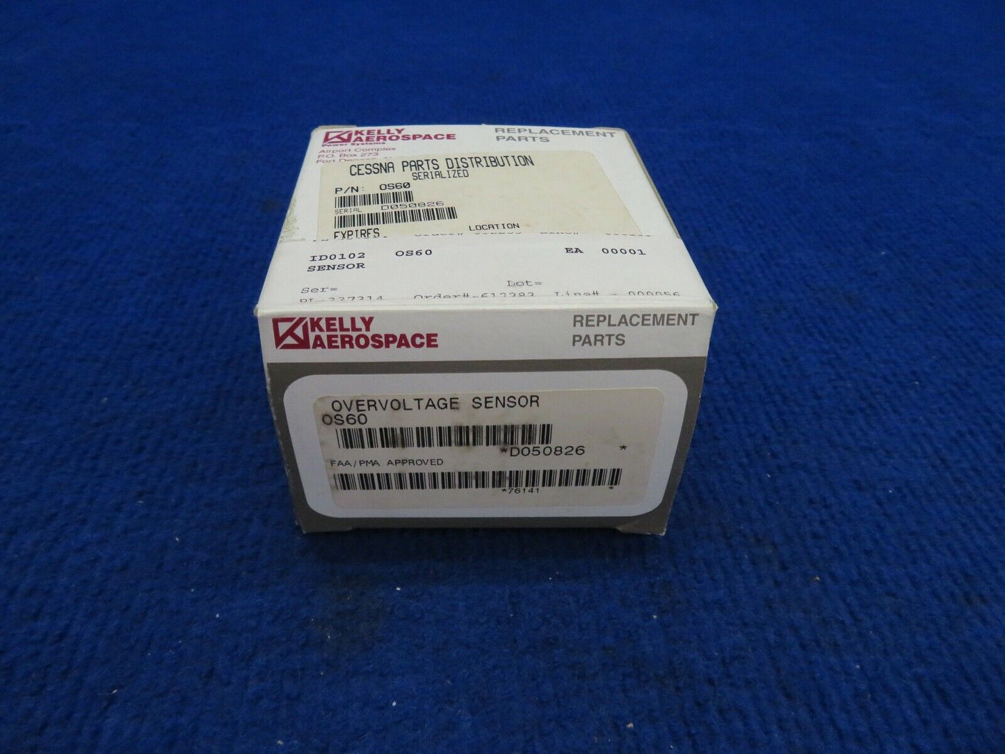 Kelly Aerospace Electrodelta Overvoltage Sensor P/N OS60 NOS w/ 8130 (0522-12)