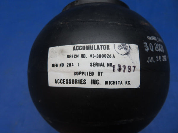 Beech D55 Baron Accumulator Assy Accessories Inc. P/N 95-380026SA (1023-331)