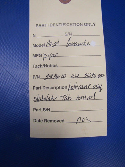Piper PA-24 Bellcrank Assy Stabilator Tab Control  P/N 20836-00 NOS (0417-170)