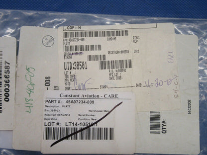 Beech 400 Plate Doors Landing Gear P/N 45A97234-008 NOS w/8130 (0419-393)