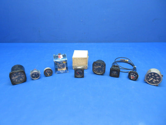 Aircraft Instruments Man Cave / Decoration LOT OF 9 (0923-481)