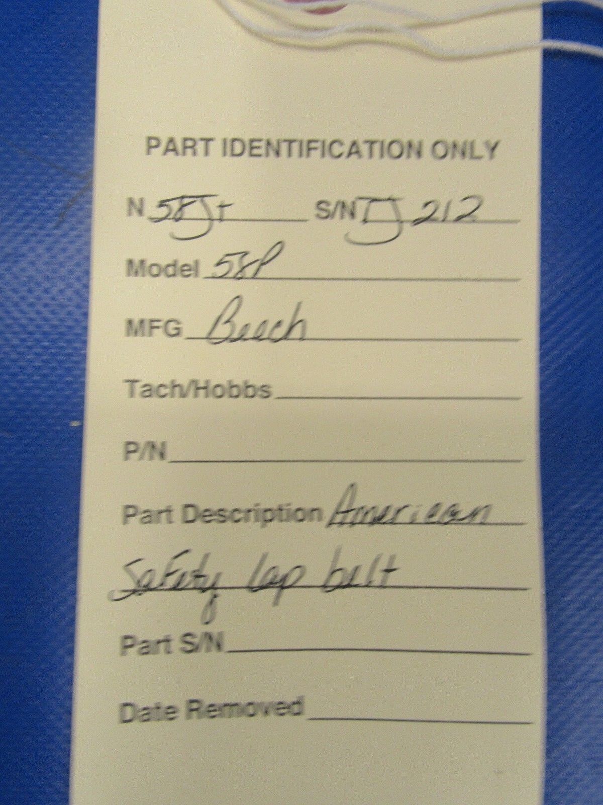 Beech Baron 58P American Safety Lap Belt 11-1/4" Long Gray (0318-314)