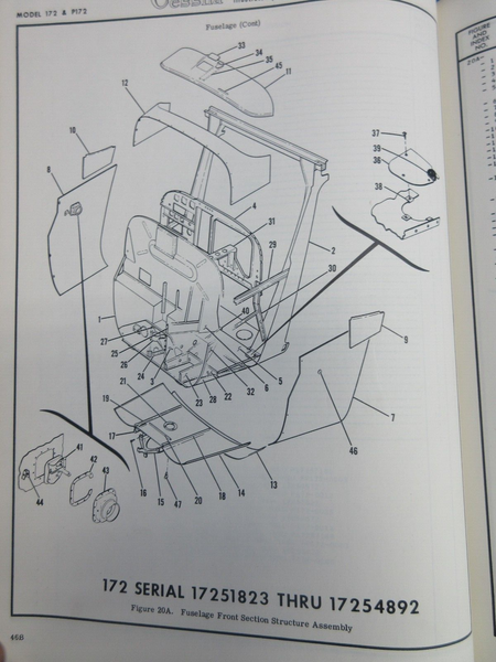 Cessna 172 1963 - 1967 172 Parts Catalog (0124-1348)