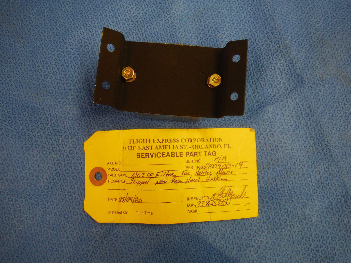 Beech Heater Blower Noise Filter Assy. NEW!!!  P/N 2100900-19  (1215-09