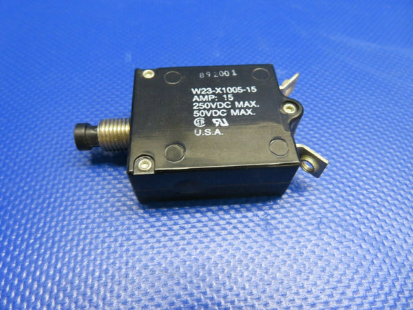 Piper Circuit Breaker 15 Amp P/N 454-658, W23-X1005-15 NOS (1120-393)