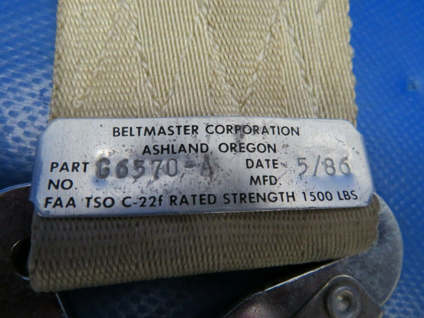 Beech Baron E-55 Lap Seat Belt P/N G6570A (0120-184)