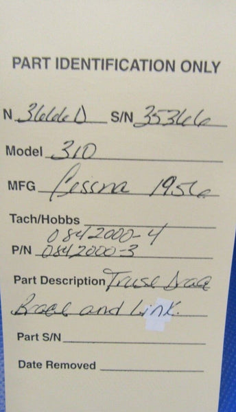 1956 Cessna 310 Nose Gear Truss Drag Brace & Link 0842000-3, 0842000-4 (1118-97)