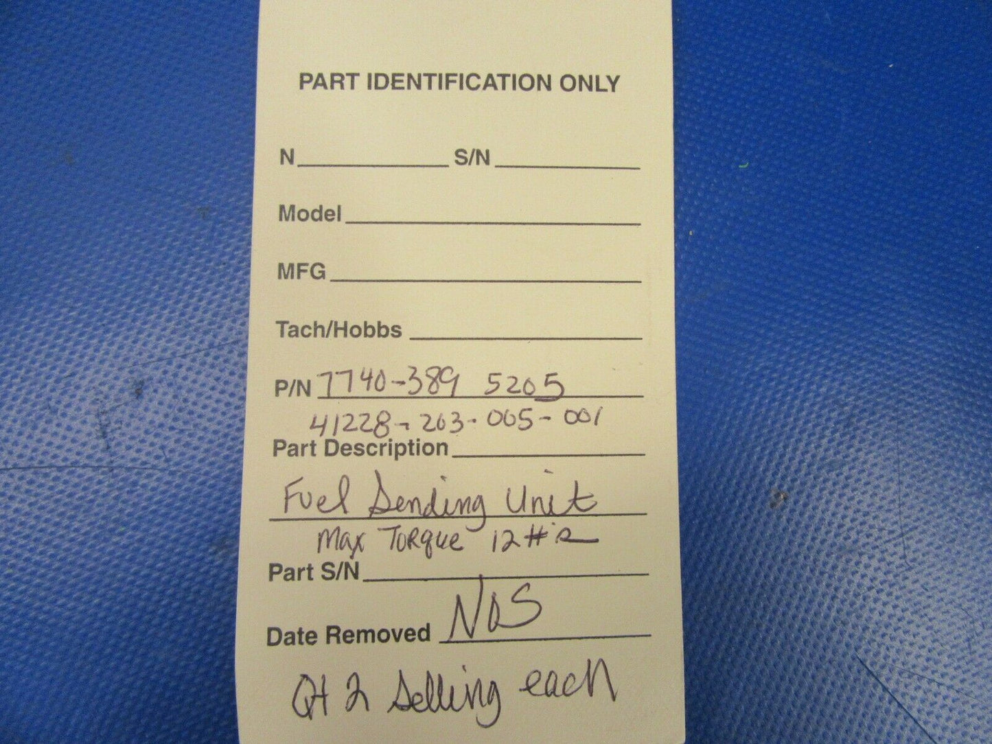 Rochester Fuel Sending Unit / Fuel Probe 7740-389-5205 NOS (0519-33)