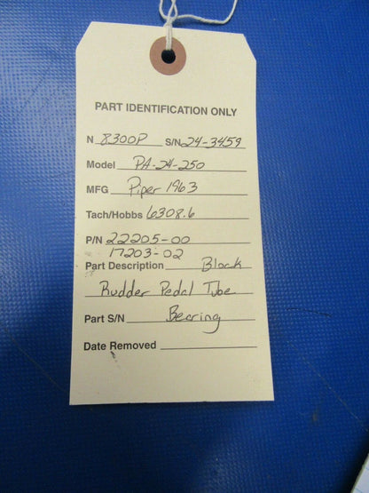 Piper PA-24-250 Comanche Block Rudder Pedal P/N 22205-00, 17203-02 (1219-150)