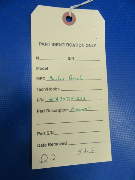 Hawker Beech Retainer P/N 45A30714-003 NOS (0419-182)