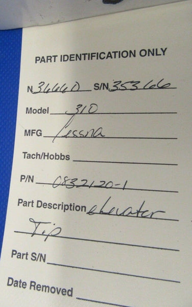 1956 Cessna 310 Elevator Tip P/N 0832120-1 (1118-127)