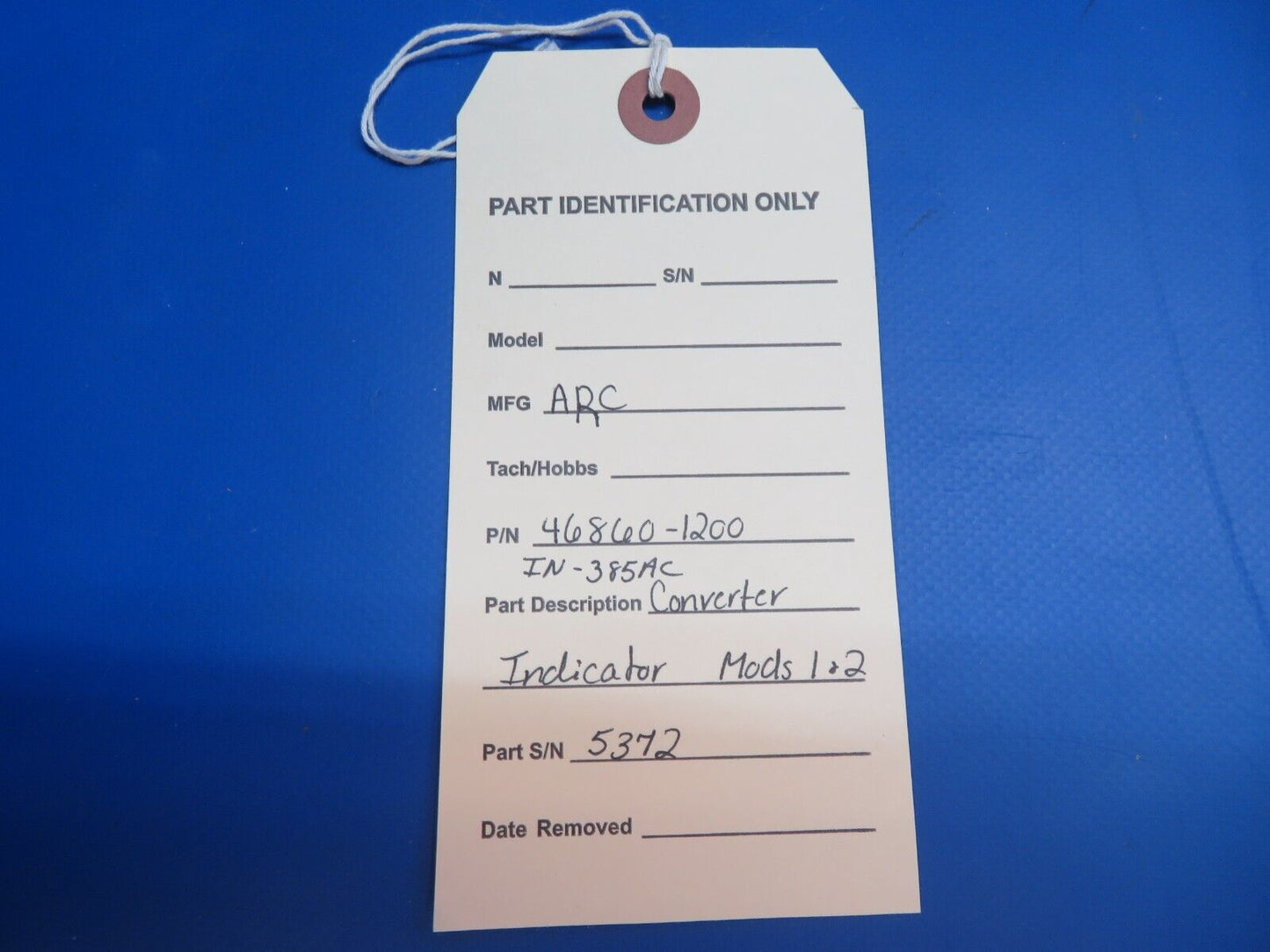 ARC Converter Indicator Mods 1 & 2 P/N 46860-1200, IN 385AC (1022-734)