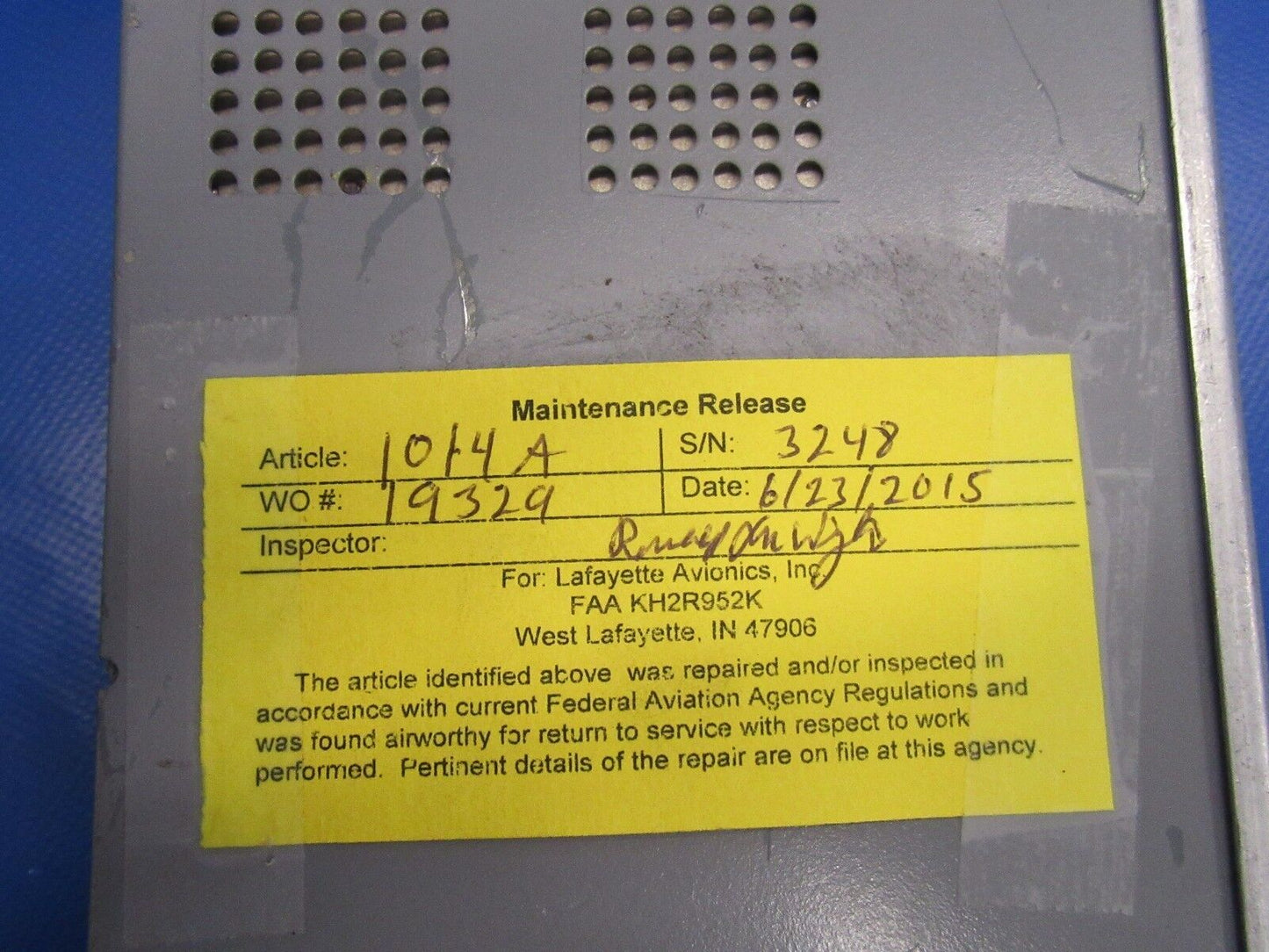 Wilcox 1014A ATC Transponder P/N 097768-0101 w/ 30 Day Warranty (1017-64)