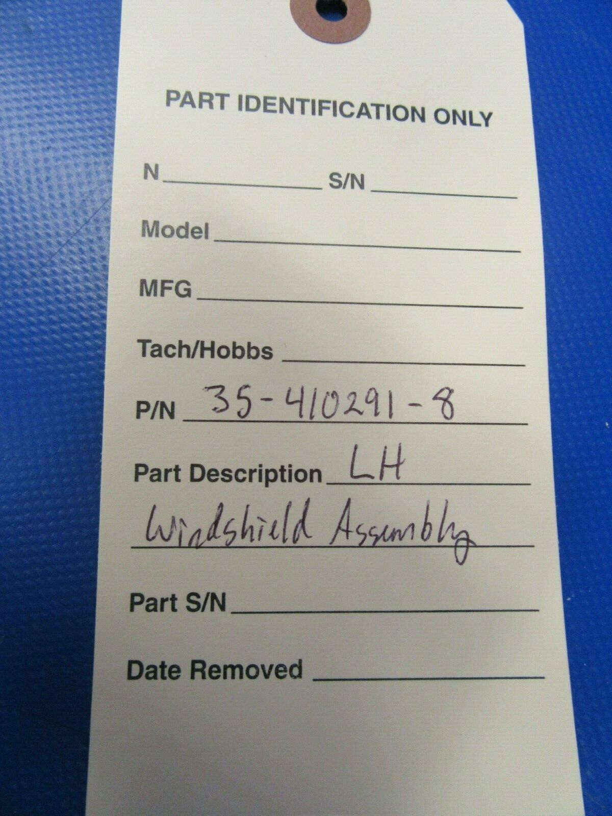 Beech LH Windshield Assembly w/ Frame, Green tint, P/N 35-410291-8 (0220-246)