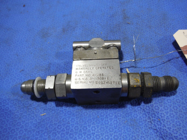 G.W. Dahl Shut Off Valve  P/N A-1185  (715-21)