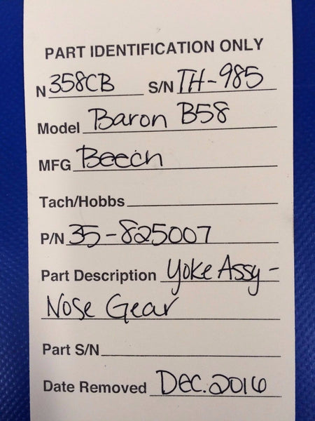 Beech Baron 58 Yoke Assy Nose Gear P/N 35-825007 (0117-88)