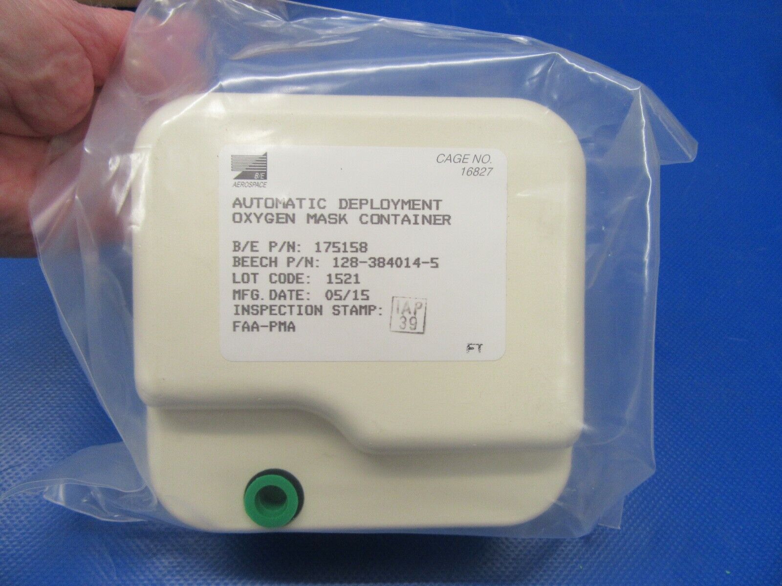 Beech 400 400A B/E Aerospace Oxygen System Component 128-384014-5 NOS (0519-35)
