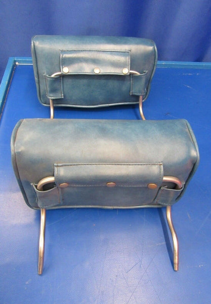Aircraft Cessna Piper Headrests Leather Turquoise  Zippered 1 PAIR (0918-180)