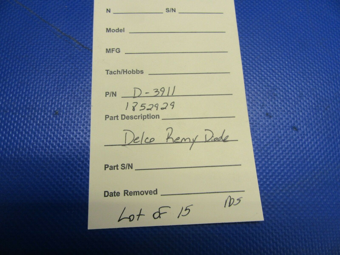 Delco Remy Diode P/N D-3911, 1852929 NOS LOT OF 15 (1021-431)
