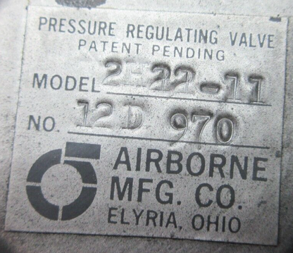 Airborne De-Ice Pressure Regulating Valve P/N 2422-11 CORE (1023-978)