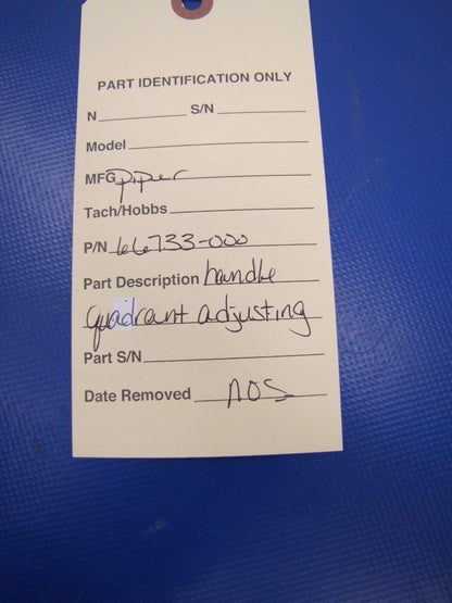Piper Handle - Quadrant Adjusting NOS P/N 66733-000 (0317-215)