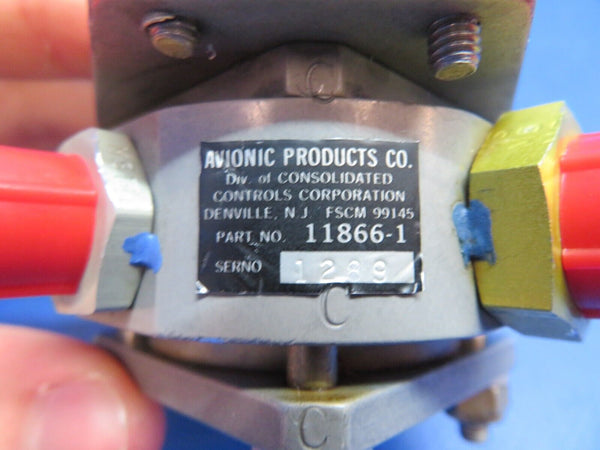 Piper Aerostar 602P Hydraulic Valve Assy P/N 980012-01, 11866-1 (0123-501)