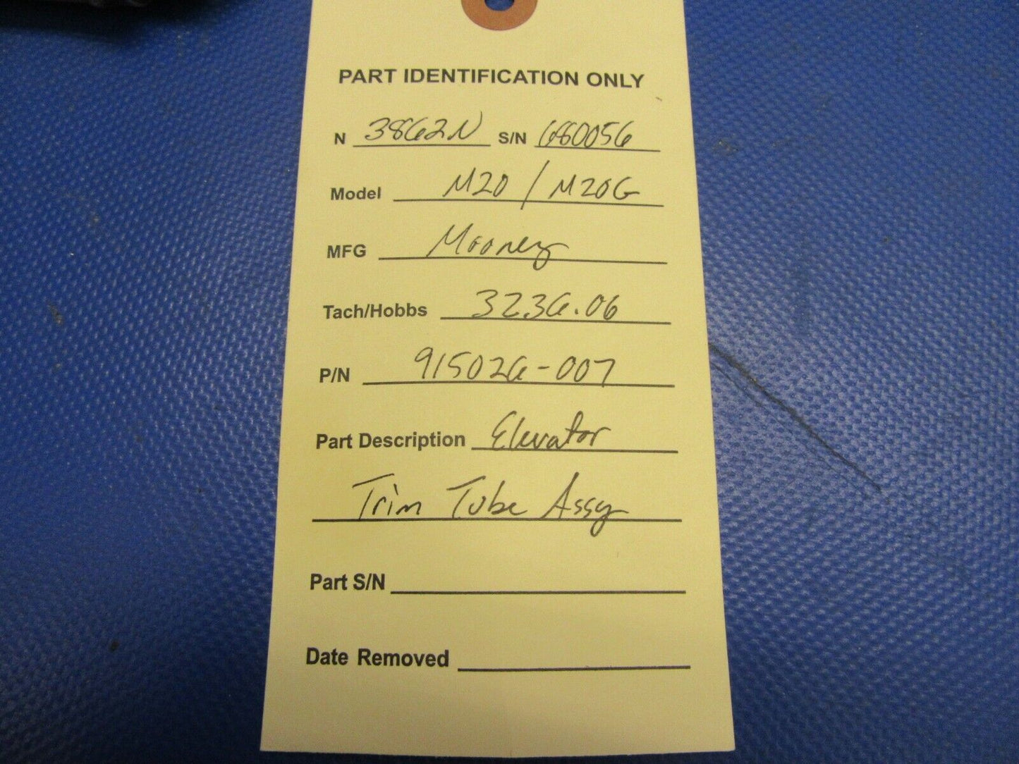 Mooney M20G Elevator Trim Control Tube P/N 915026-007 (0921-386)