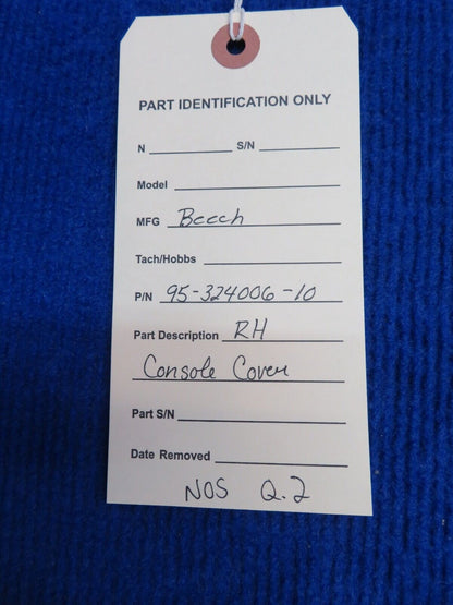 Beech RH Console Cover P/N 95-324006-10 NOS (0722-403)