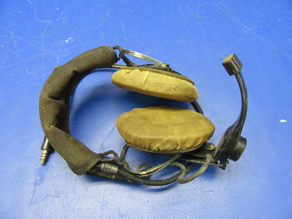 Vintage Aviation Headset WWII Era (LOT OF 3) PARTS or COLLECTIBLE (1021-451)
