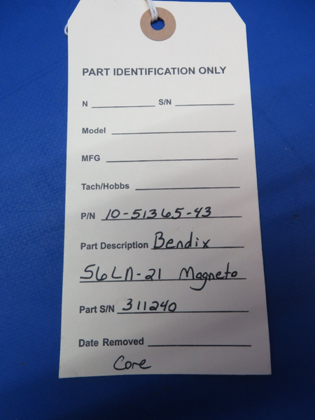 Bendix S6LN-21 Magneto P/N 10-51365-43 CORE (0923-355)