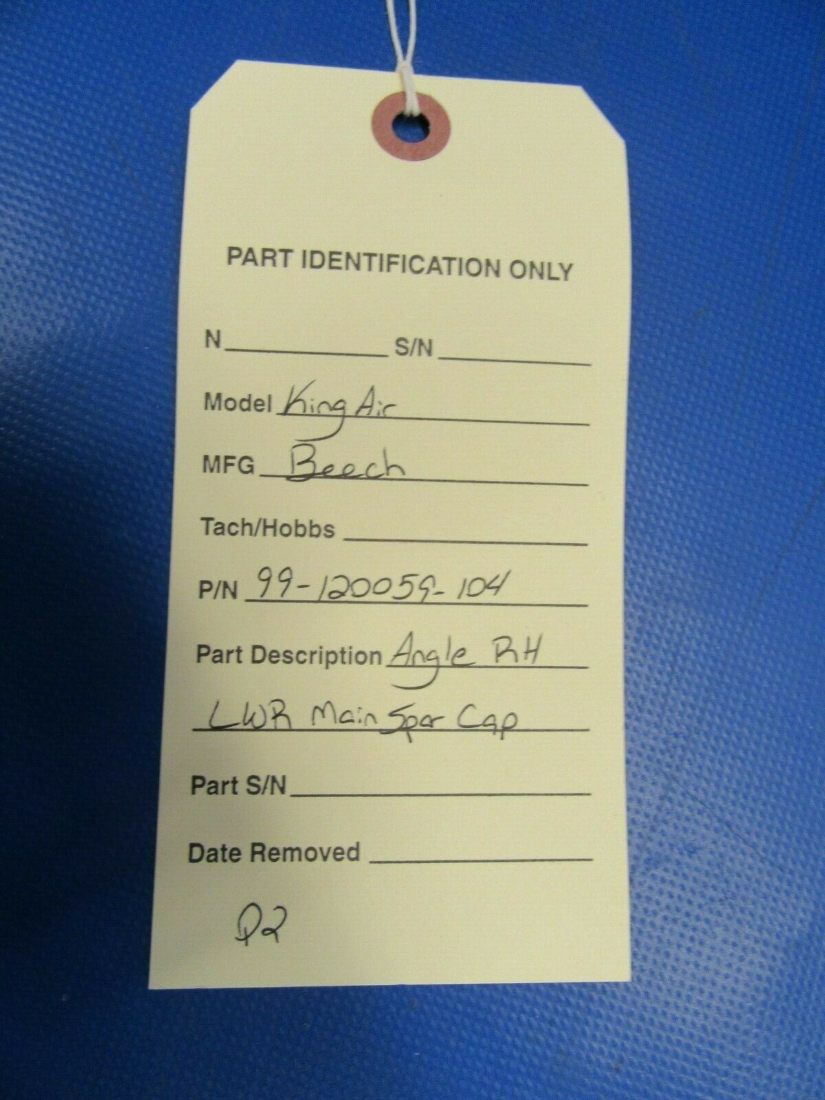 Beech King Air Angle RH LWR Main Spar Cap P/N 99-120059-104 NOS (0419-386)