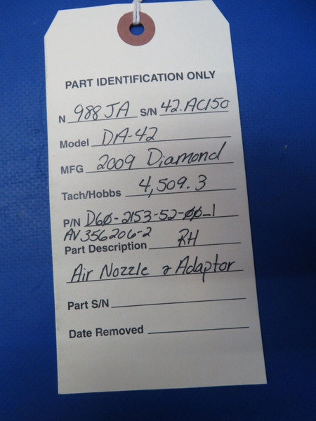Diamond DA-42 RH Air Nozzle & Adaptor P/N D60-2153-52-00_1 (0623-391)