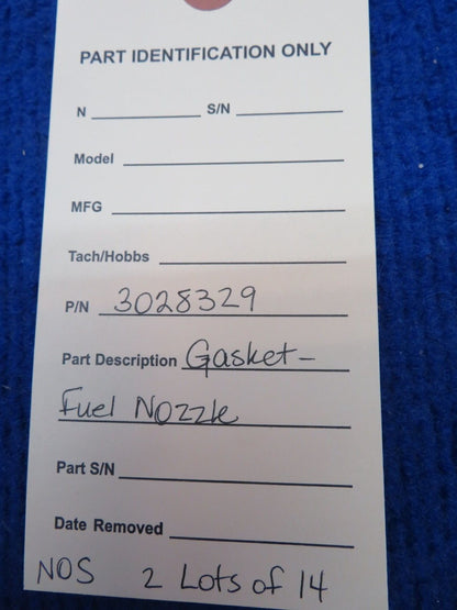 Gasket Fuel Nozzle P/N 3028329 LOT OF 14 NOS (0622-386)