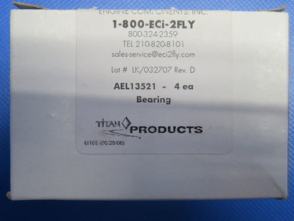 Continental Bearing P/N AEL13523 LOT OF 4 NOS (1223-1055)